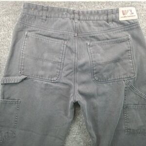 Wells Lamont Carpenter Pants Mens 34x32 Black Fleece Lined Canvas Utility Work